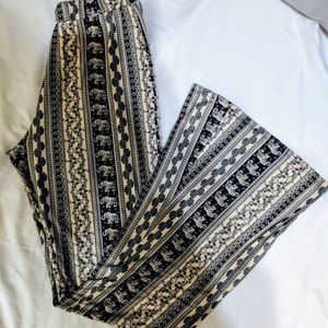 High Waist Boho Print Pants
